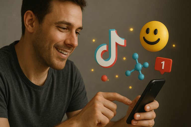 TikTok prendendo a atenção do usuário